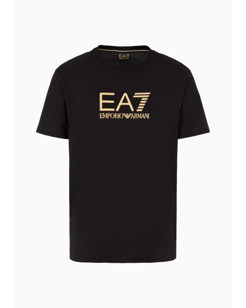 EMPORIO ARMANI EA7 CAMISETA NEGRA CON LOGO DORADO 7M000007AF10170 NEGRO