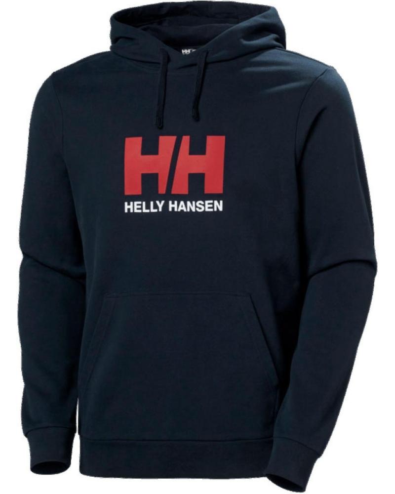 SUDADERA CON CAPUCHA HELLY HANSEN LOGO 30394 AZUL MARINO AZUL