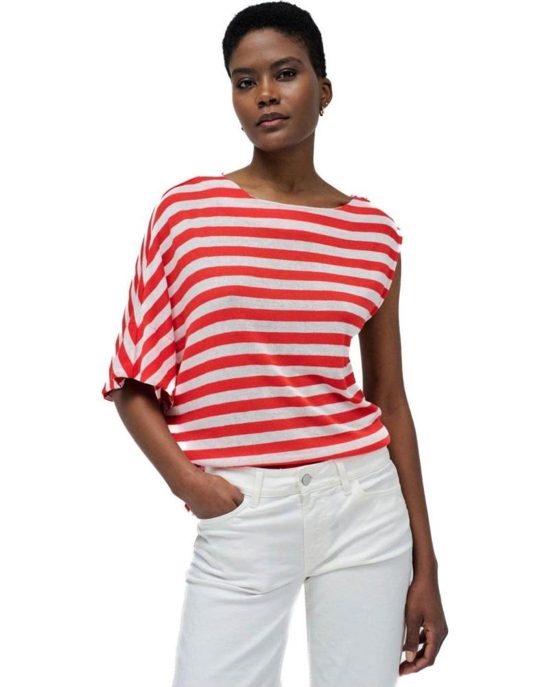 CAMISETA SALSA 21009476 RAYAS ROJAS Y BLANCAS ROJO