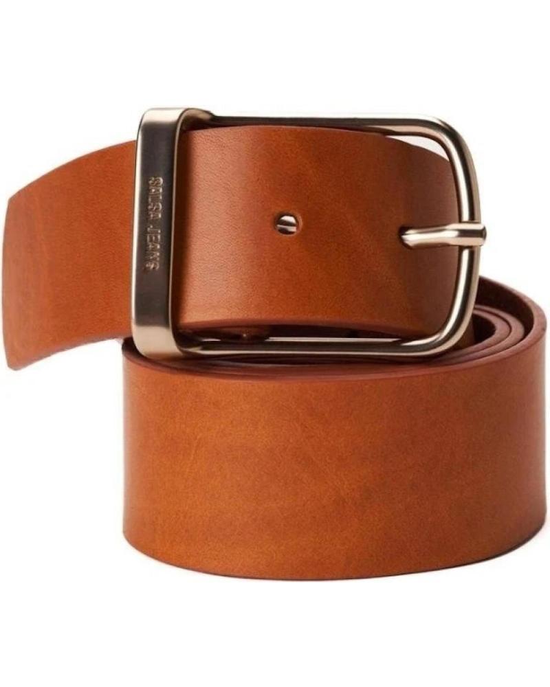 CINTURÓN DE PIEL SALSA 21008569 CON HEBILLA METÁLICA - MARRÓN COGNAC VARIOS COLORES