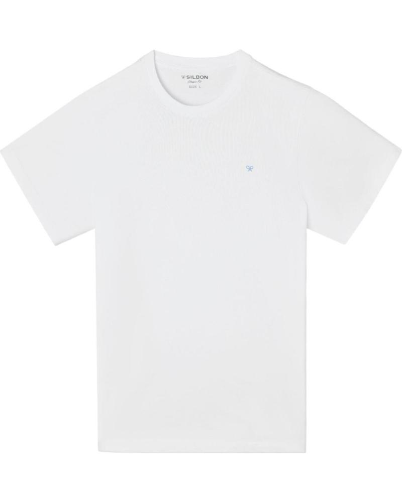 SILBON CAMISETA BLANCA LOGO ESPALDA CIRCULAR MODELO 130934 BLANCO