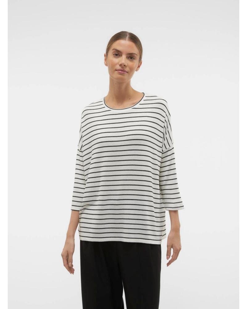 VERO MODA CAMISETA MANGA LARGA RAYAS MODELO 10277858 BEIGE BEIGE