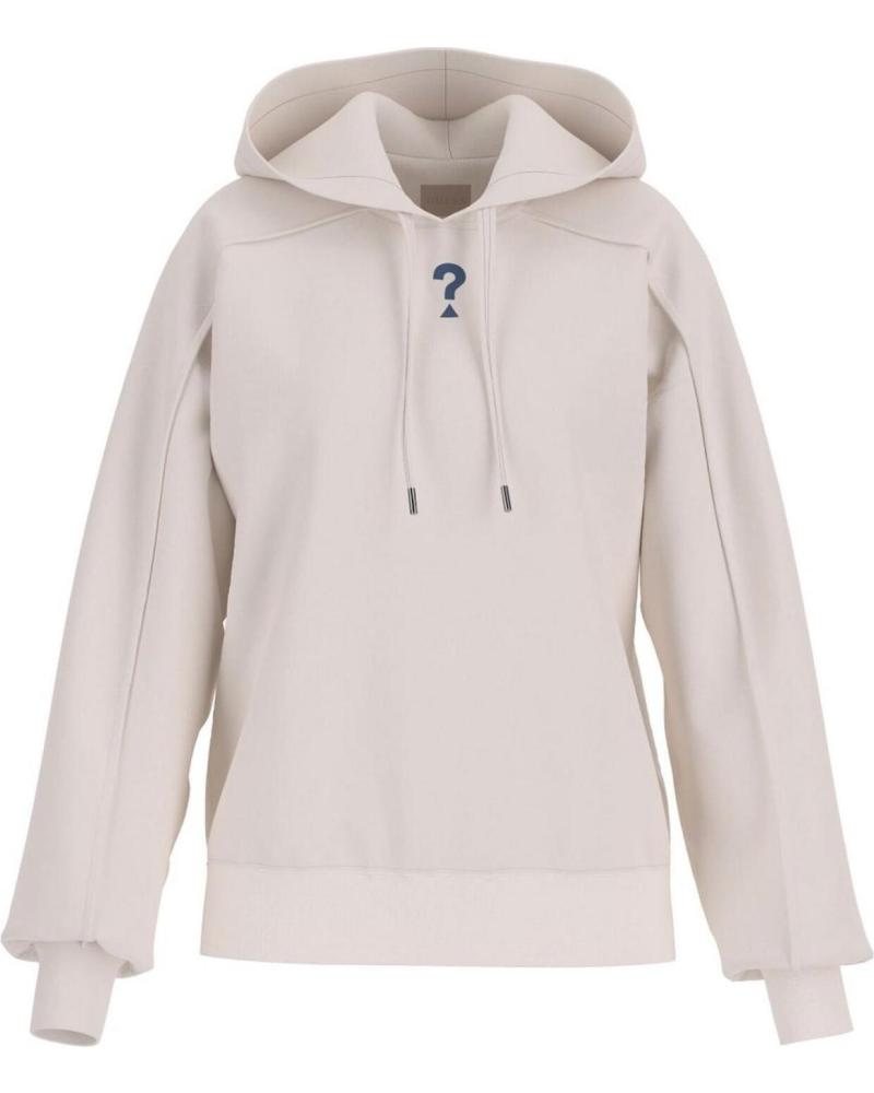 GUESS JEANS SUDADERA W4BQ05KBY51 CON CAPUCHA Y LOGO ESTAMPADO BEIGE