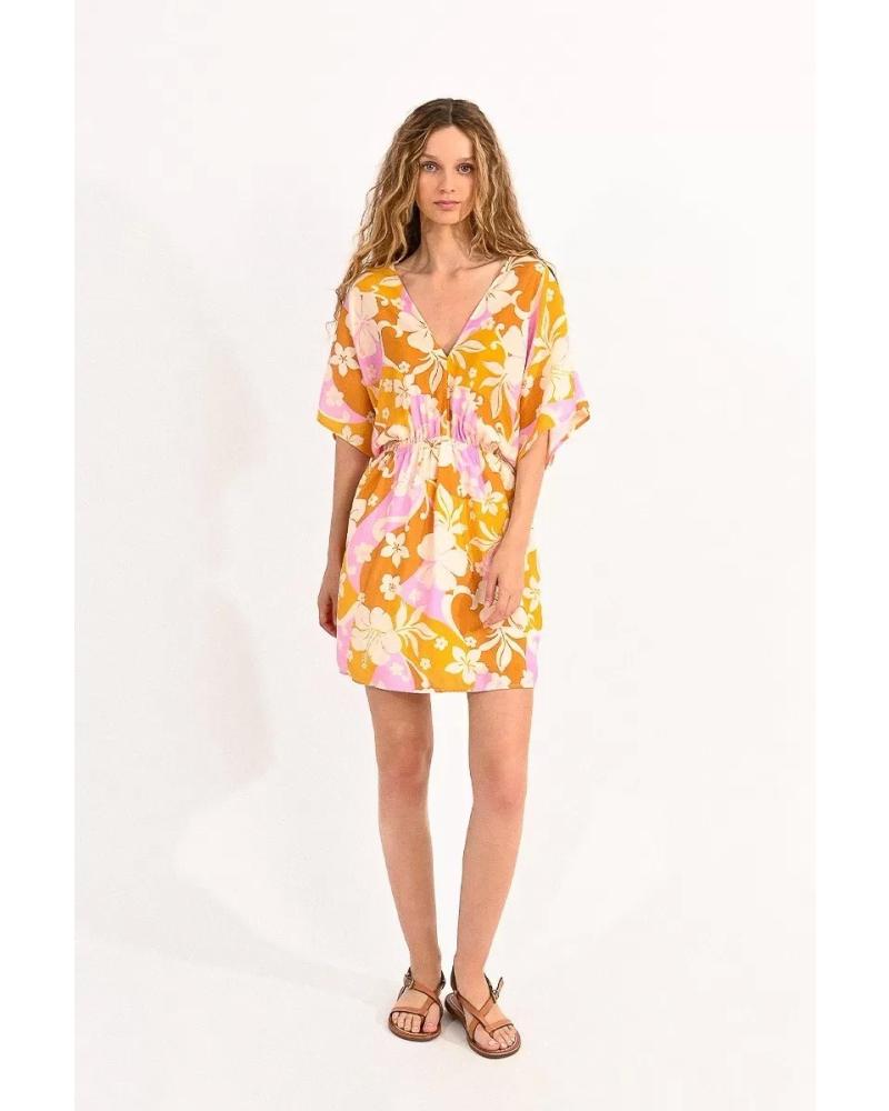 MOLLY BRACKEN VESTIDO CORTO FLORAL CON FRUNCIDO FRONTAL TL322CE VARIOS COLORES