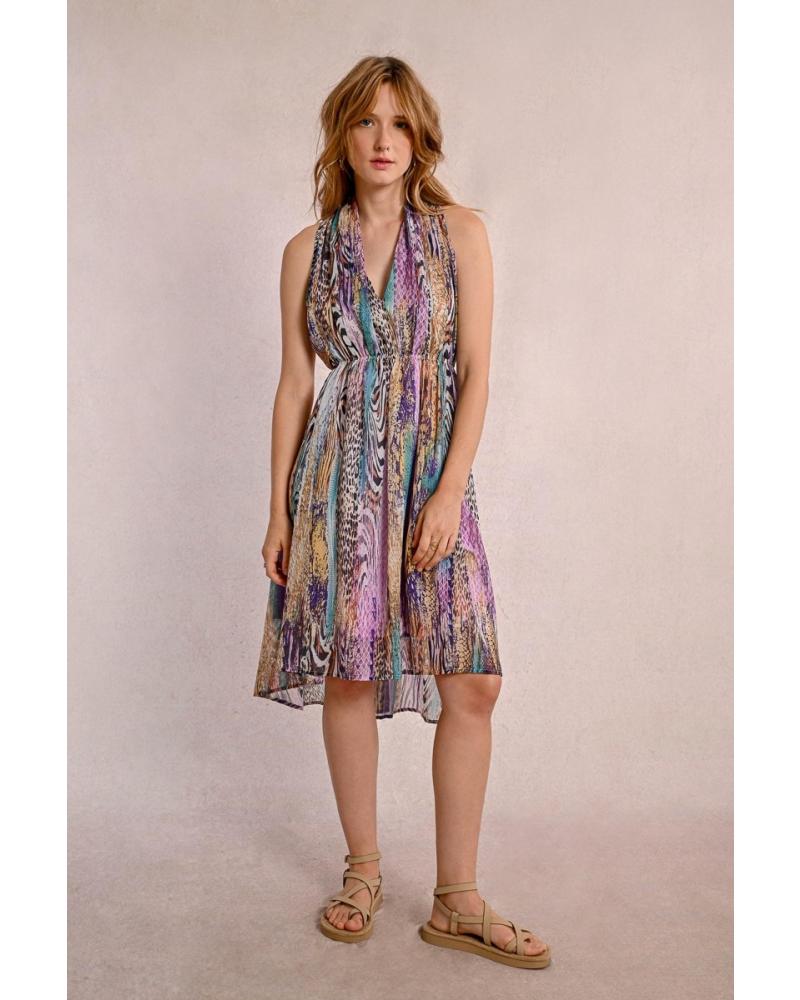 VESTIDO FLUIDO ESTAMPADO MOLLY BRACKEN P1808BDP VARIOS COLORES