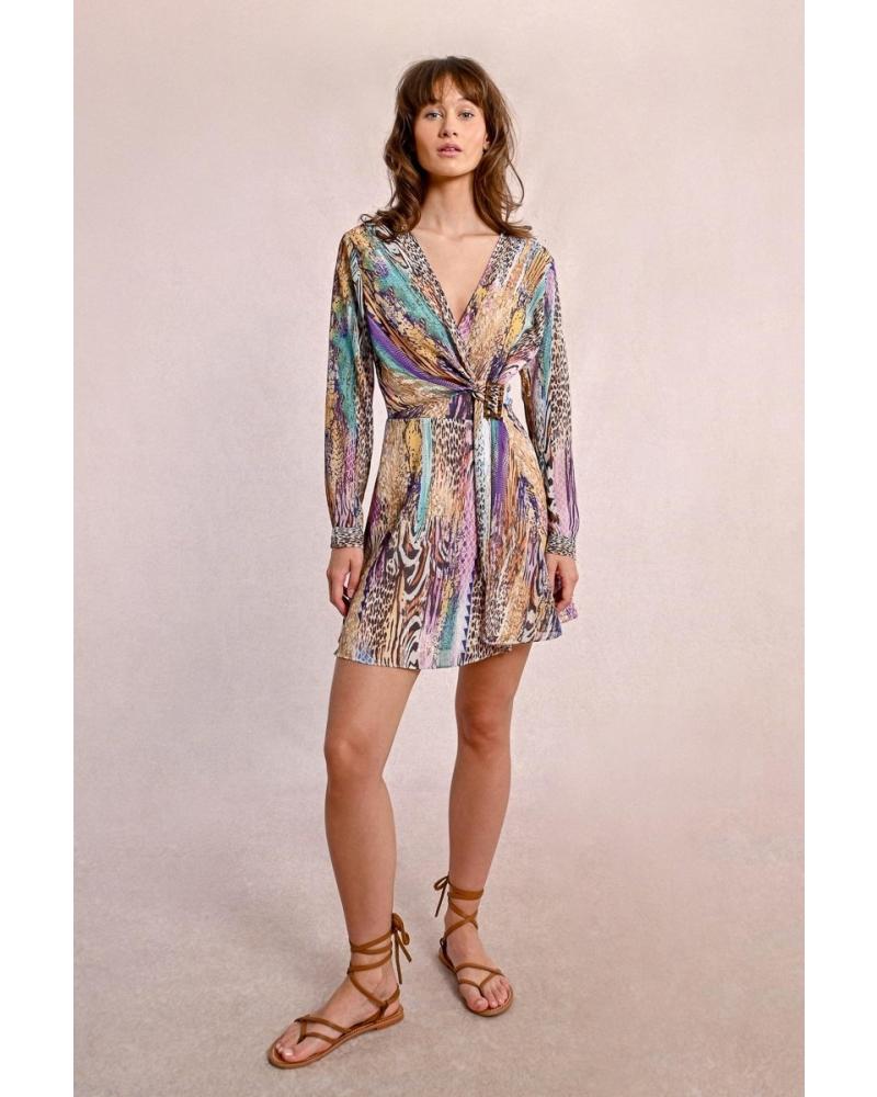 VESTIDO CRUZADO ESTAMPADO MOLLY BRACKEN P1780DP VARIOS COLORES