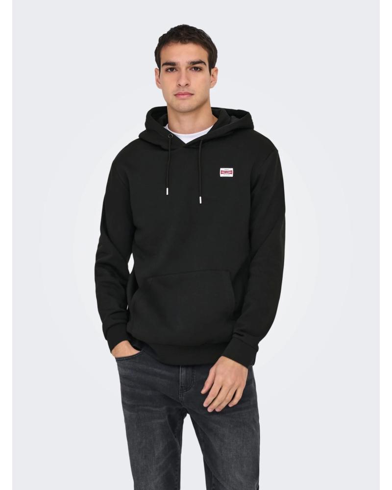 SUDADERA CON CAPUCHA ONLY & SONS 22033194 NEGRA NEGRO