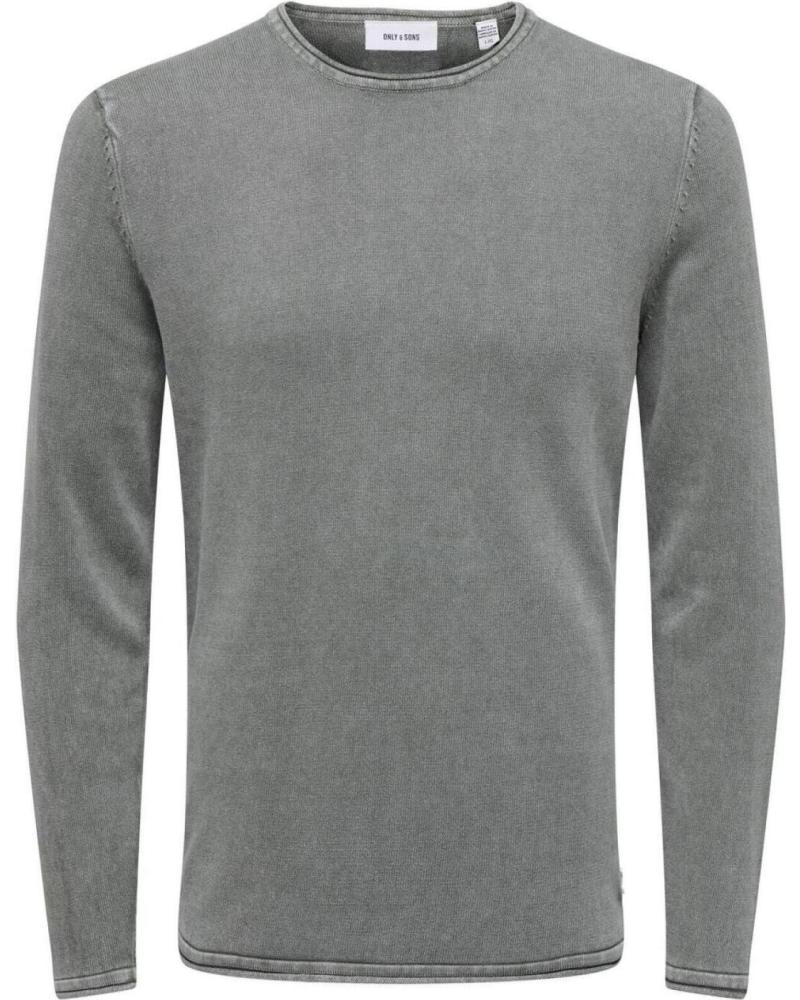 ONLY SONS JERSEY CUELLO REDONDO 22006806 GRIS GRIS