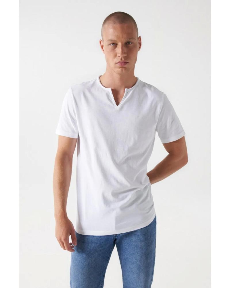 SALSA CAMISETA BLANCA HENLEY 21007862 BLANCO