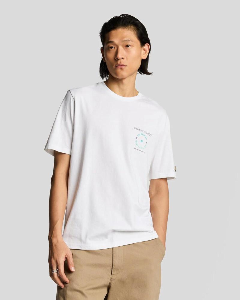 CAMISETA DE MANGA CORTA LYLE & SCOTT TS2223V BLANCA CON DISEÑO GRÁFICO BLANCO