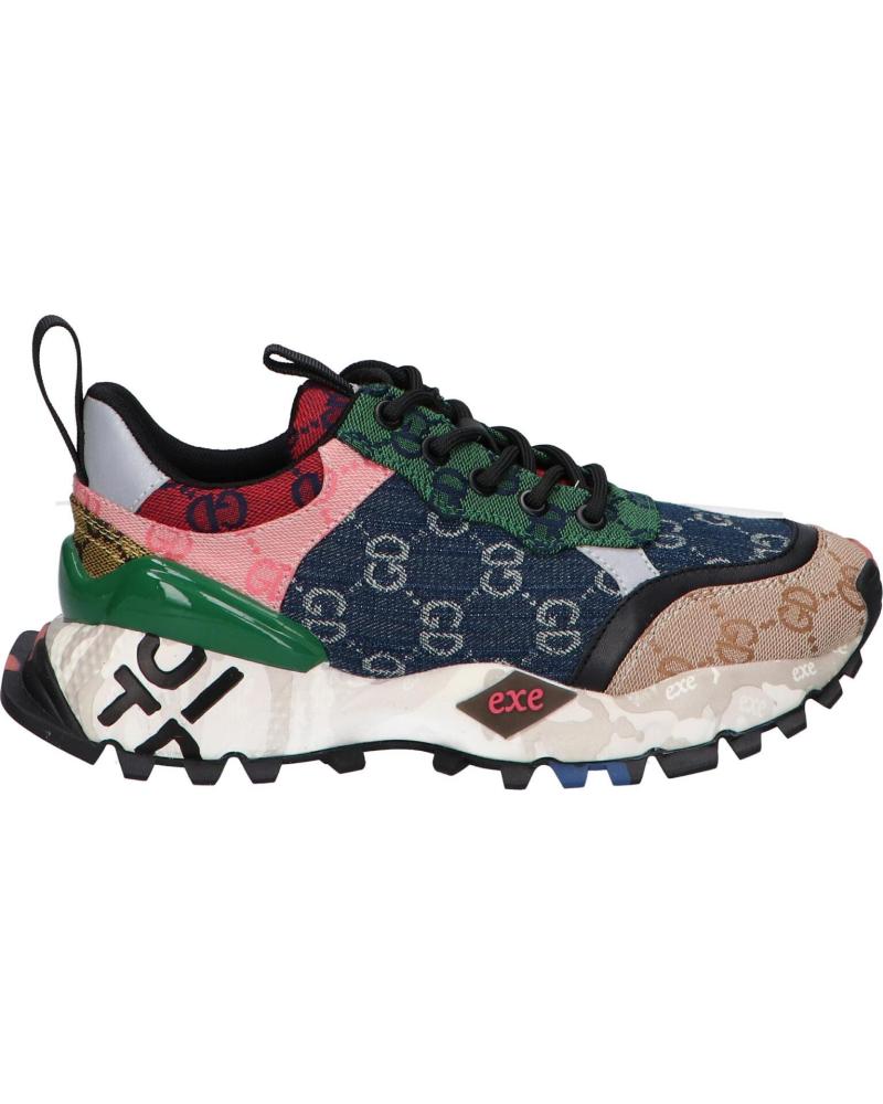 ZAPATILLAS EXE 134-101 TEXTIL AZUL VERDE TEXTIL BLUE GREEN