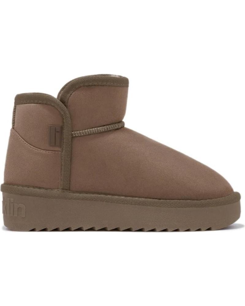 D. FRANKLIN NORDIC LOW BASIC DFSH370021 BOTINES PLANOS TAUPE MARRóN