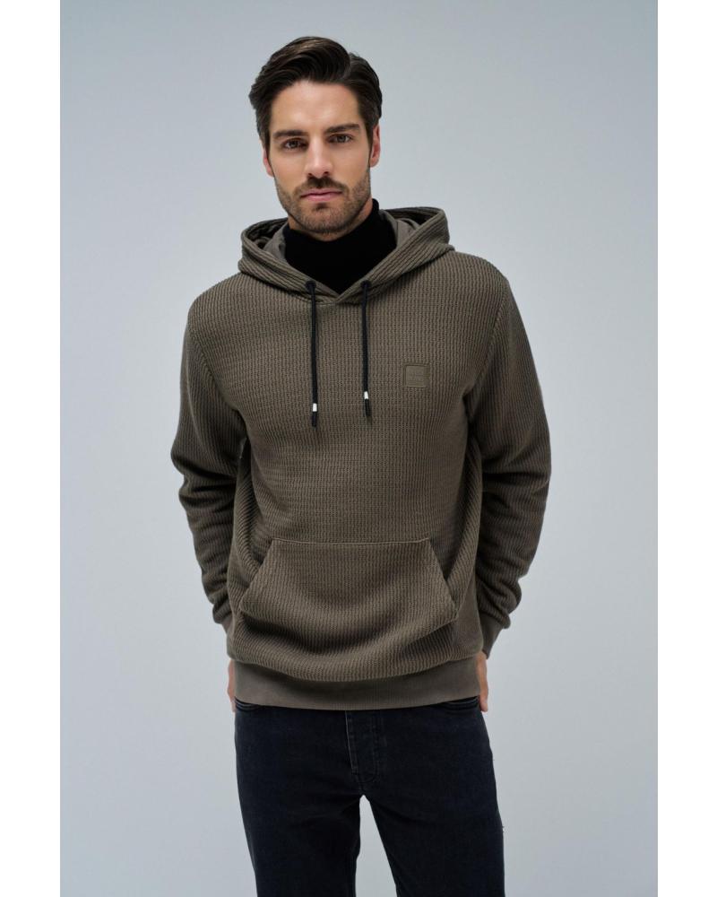 SUDADERA CON CAPUCHA SALSA 21010285 - GRIS GRIS
