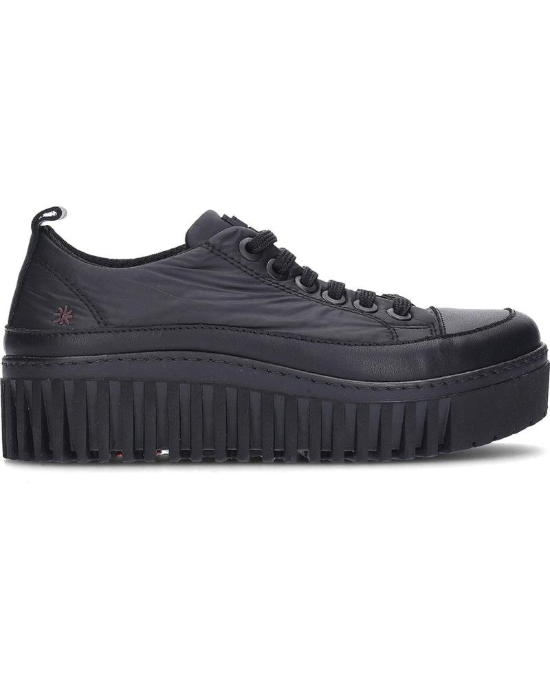 ZAPATILLAS ART BRIGHTON 1518 CON PLATAFORMA TOTAL BLACK NEGRO