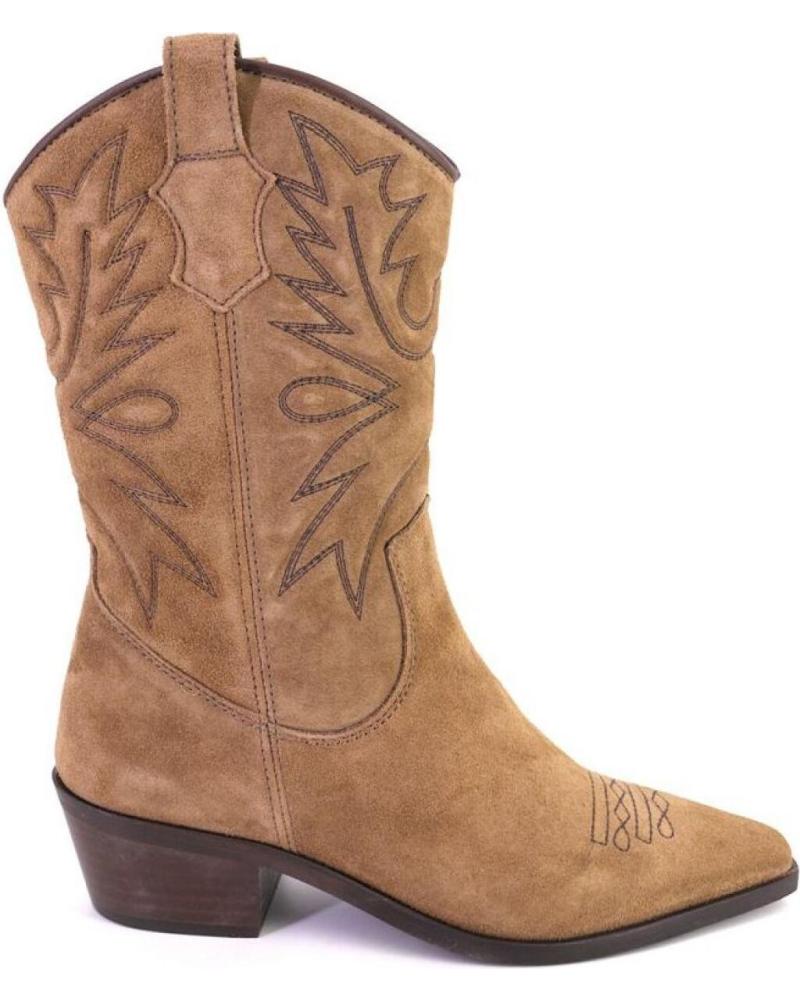 LOL SHOES HAYDE BOTAS WESTERN ANTE SERRAJE TAUPE TAUPE