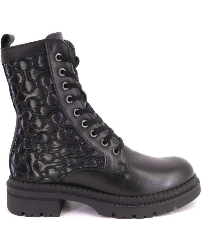 PITILLOS 10802 BOTAS DE PIEL NEGRAS CON CORDONES NEGRO