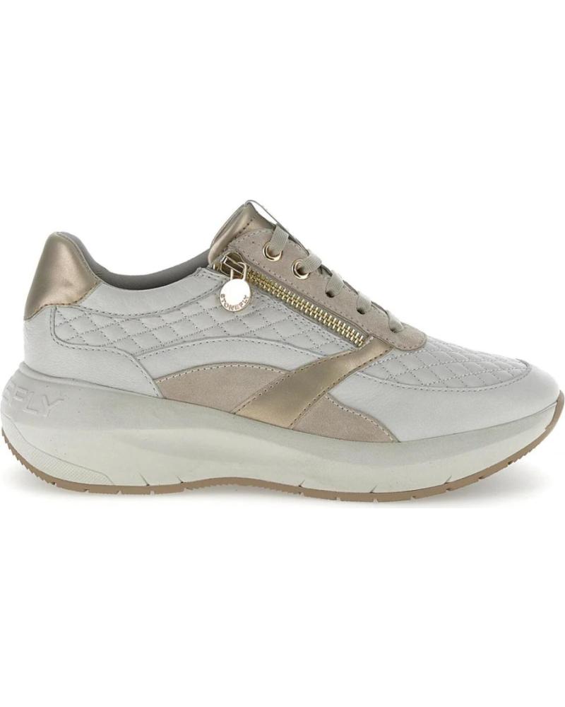 STONEFLY TWINS 2 221620 - ZAPATILLAS CASUAL DE PIEL BEIGE CON DETALLES ORO Y GRIS GRIS