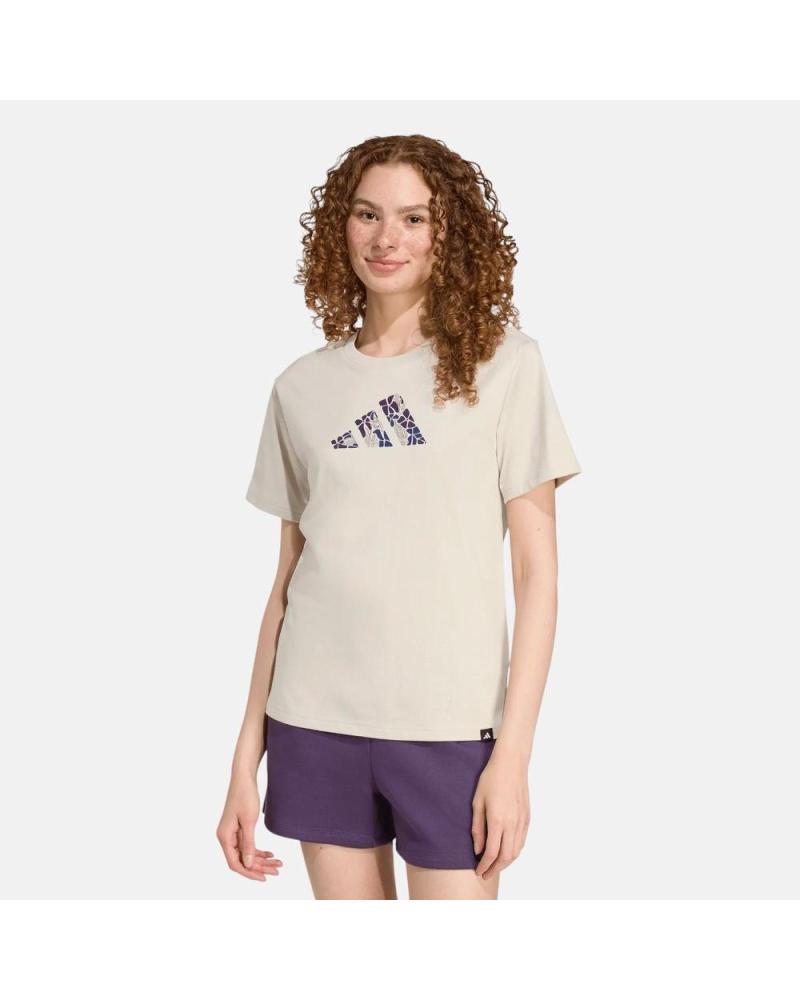 CAMISETA DE MANGA CORTA ADIDAS PARA MUJER CON LOGO MORADO NAN