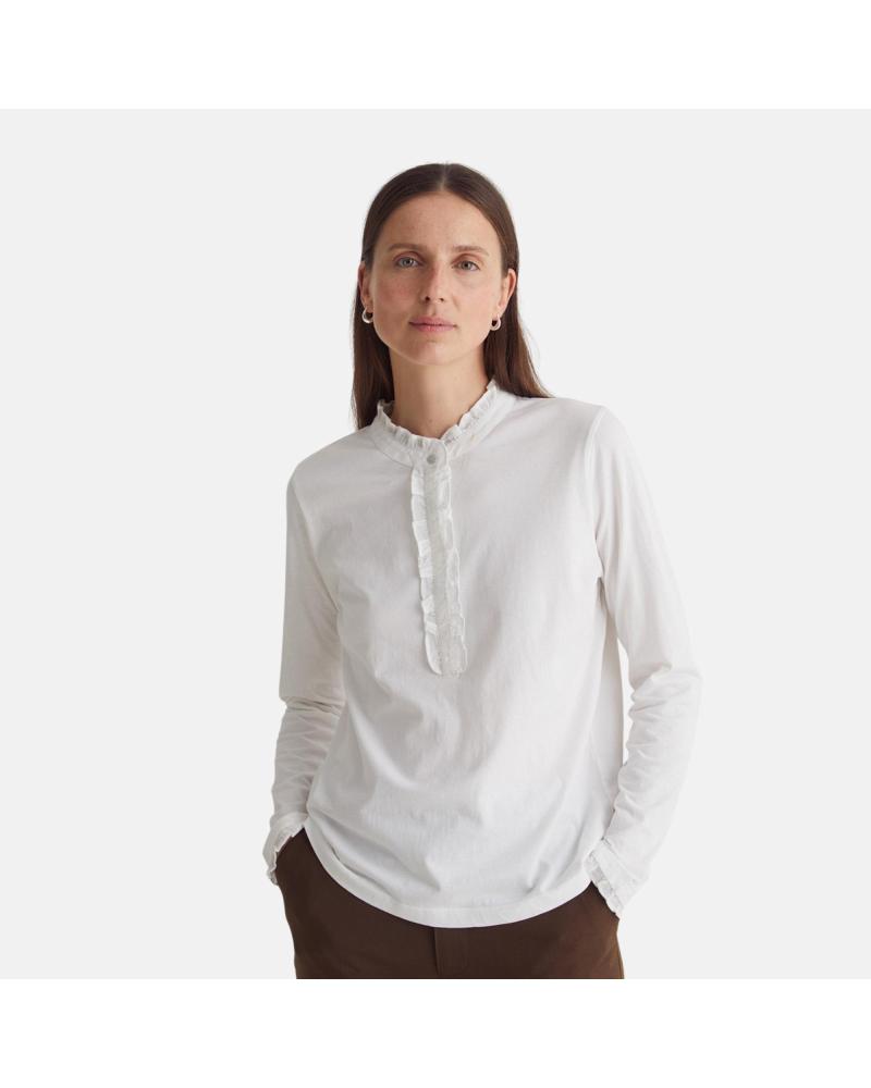 CAMISETA YERSE DE MANGA LARGA BLANCA NAN