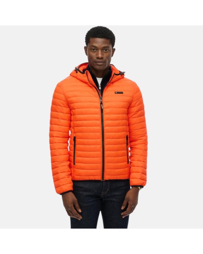 CHAQUETA DE PLUMAS CON CAPUCHA SUPERDRY PARA HOMBRE - NARANJA NAN