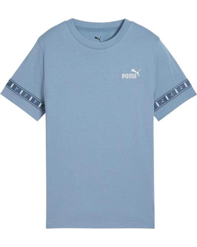 CAMISETA MANGA CORTA NIÑO PUMA AZUL CLARO CON LOGO NAN