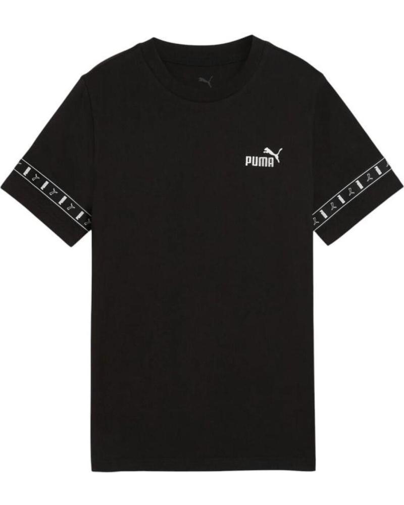 CAMISETA MANGA CORTA NIÑO PUMA NEGRA CON LOGO NAN