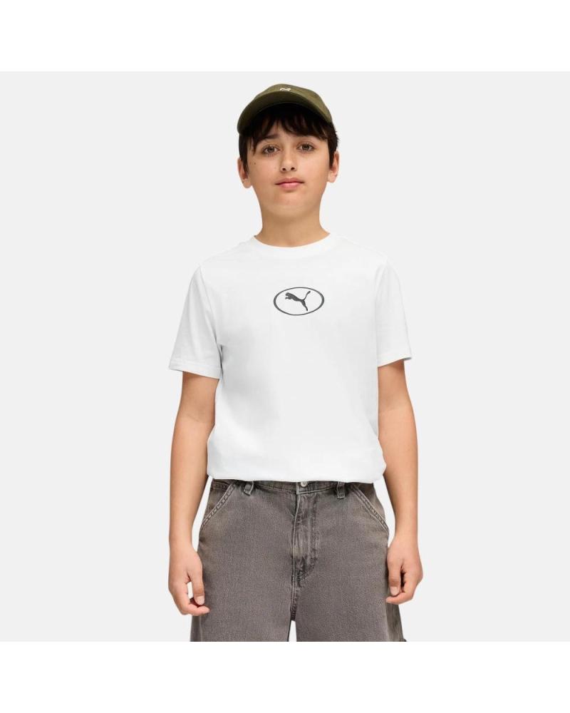 PUMA CAMISETA BLANCA CON LOGO PARA NIÑO NAN