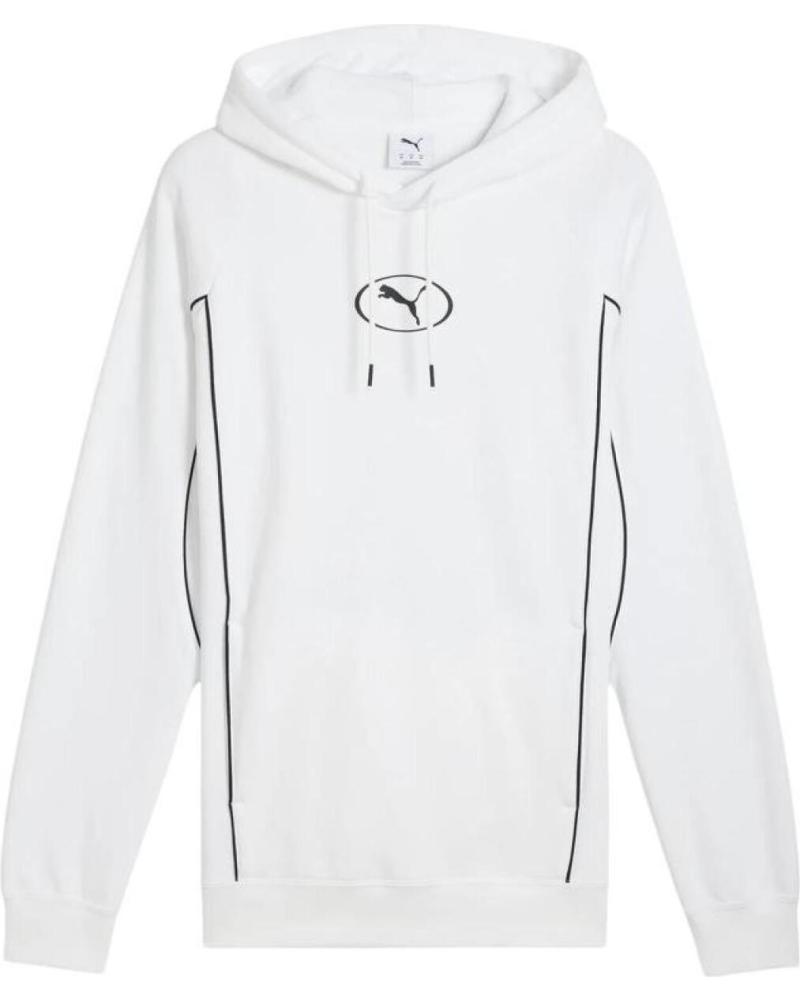 SUDADERA CON CAPUCHA PUMA ESSENTIALS LOGO UNISEX BLANCO NAN