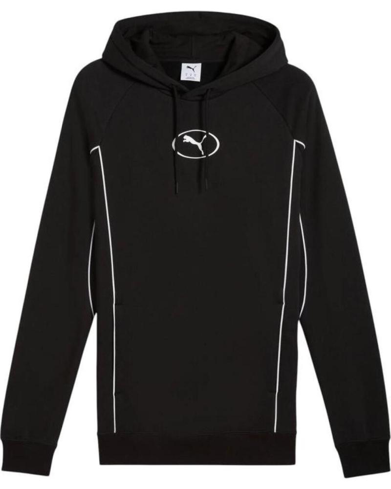 SUDADERA CON CAPUCHA PUMA ESSENTIALS NEGRA NAN