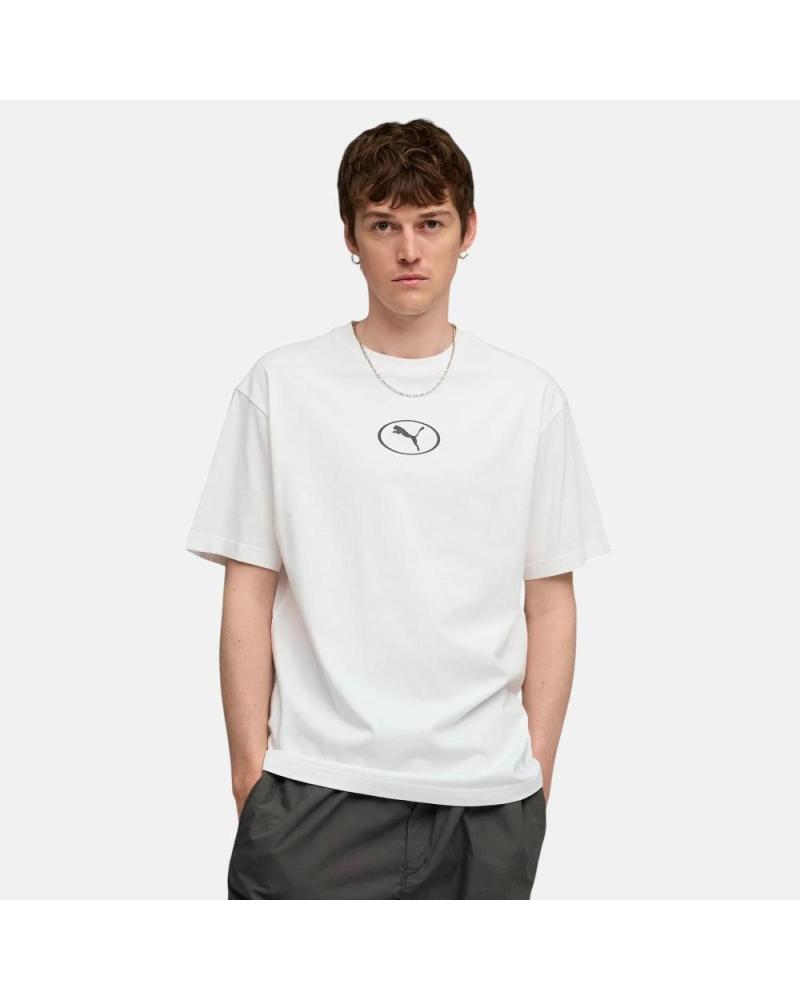 CAMISETA PUMA BLANCA CON LOGO CENTRAL Y MANGA CORTA NAN