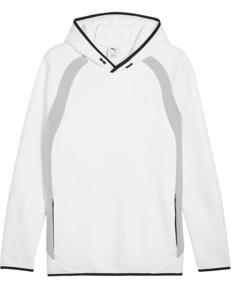 SUDADERA CON CAPUCHA PUMA BLANCA Y GRIS NAN NAN