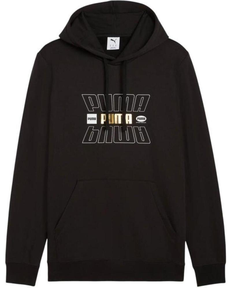 SUDADERA CON CAPUCHA PUMA PARA HOMBRE - NEGRA NAN