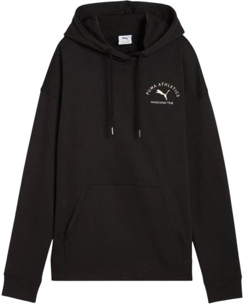 PUMA SUDADERA CON CAPUCHA LOGO HOMBRE NEGRA NAN