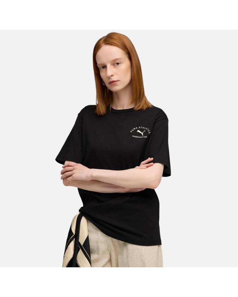 PUMA CAMISETA MANGA CORTA LOGO MUJER NEGRA NAN