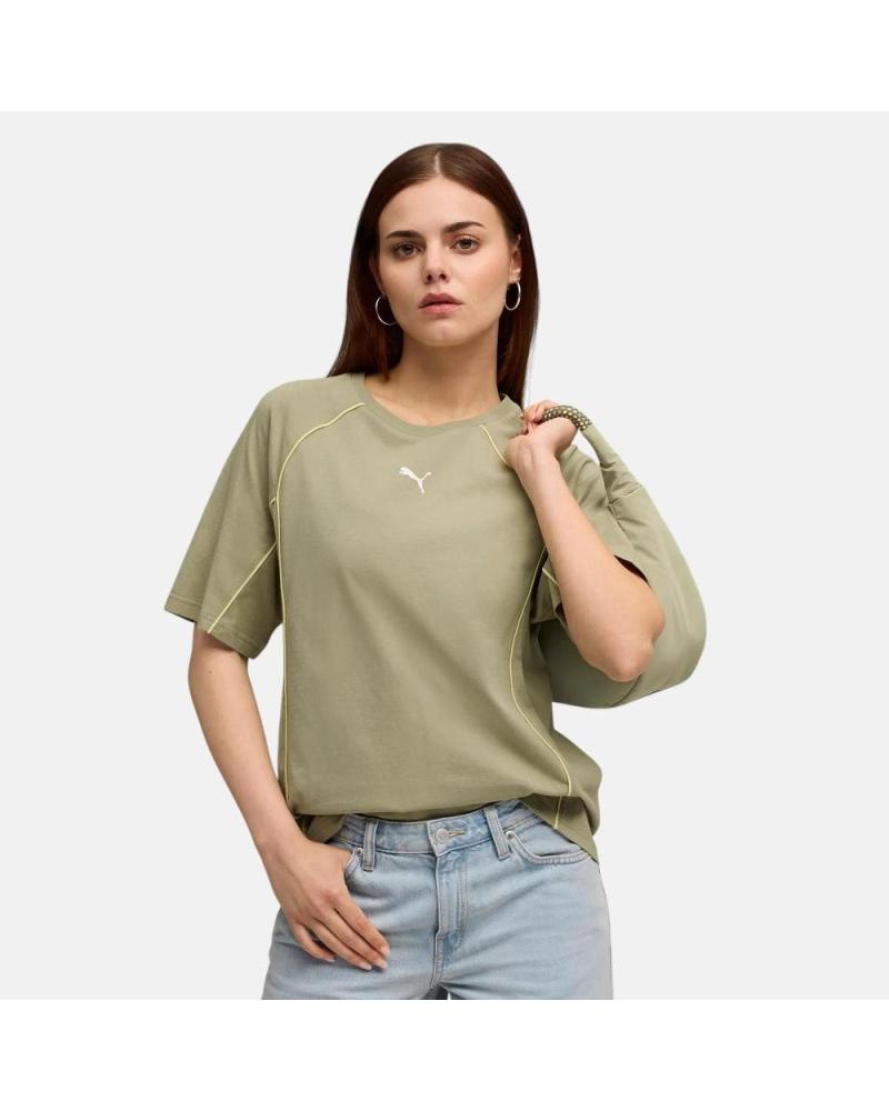 CAMISETA MANGA CORTA PUMA ESSENTIALS LOGO CAQUI NAN