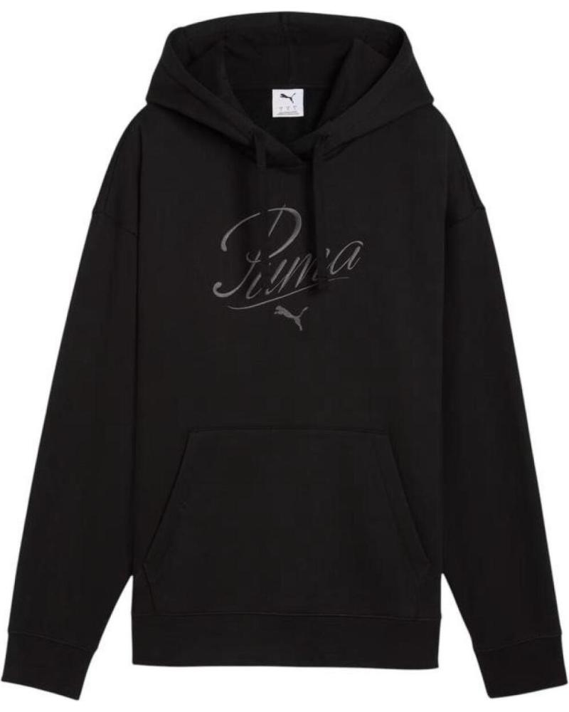 SUDADERA CON CAPUCHA PUMA ESSENTIALS LOGO HOMBRE NEGRA NAN