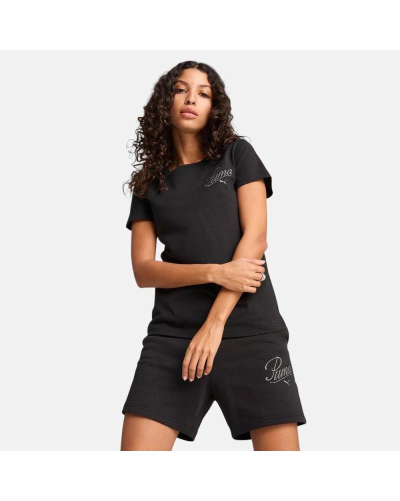 PUMA PUMA CAMISETA DEPORTIVA MANGA CORTA NEGRA NAN