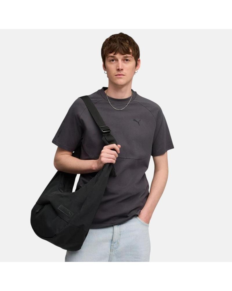 CAMISETA MANGA CORTA PUMA ESENCIAL NEGRA/GRIS OSCURO NAN