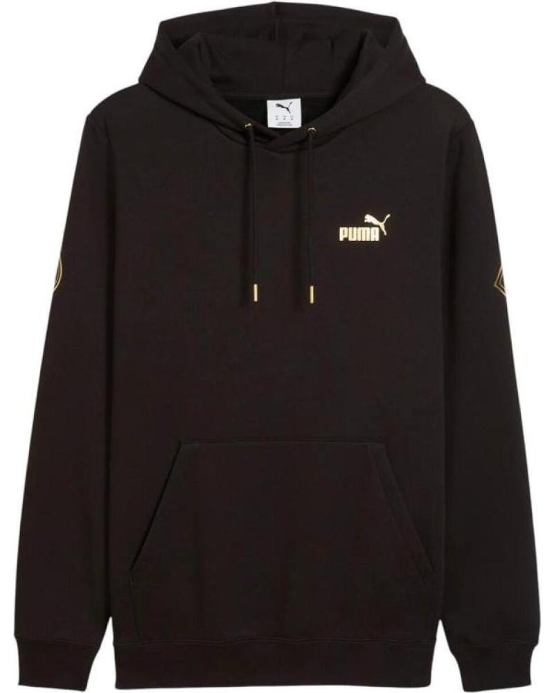 SUDADERA CON CAPUCHA PUMA ESSENTIALS LOGO PEQUEÑO NEGRA PARA HOMBRE NAN