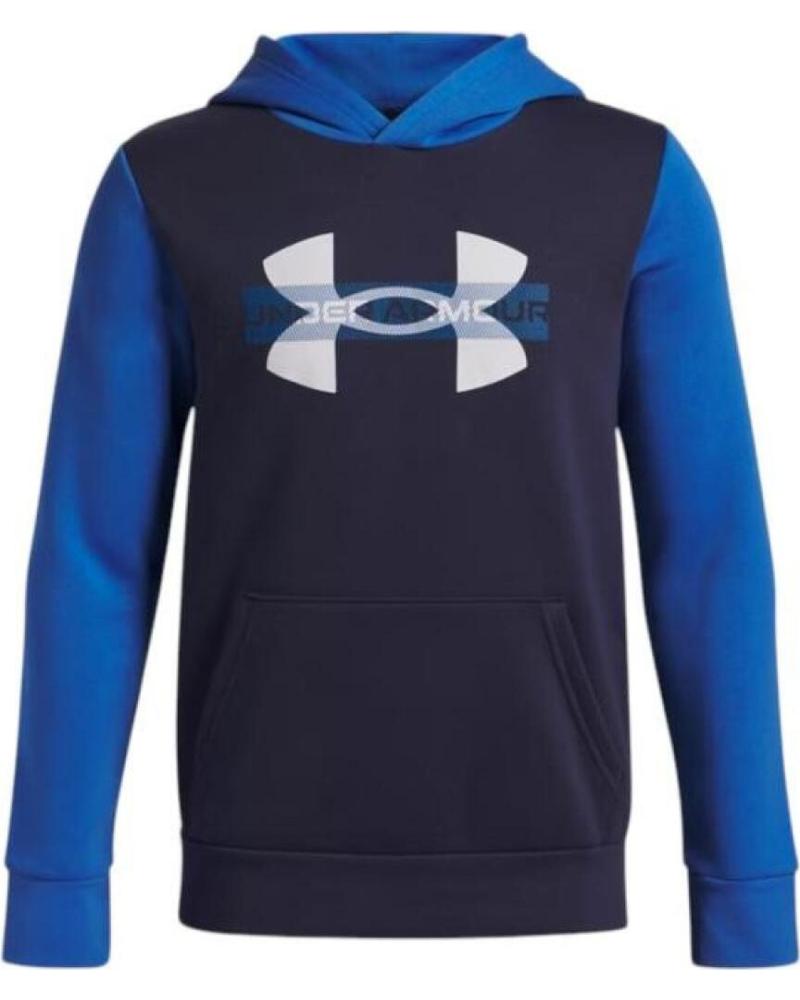 SUDADERA CON CAPUCHA UNDER ARMOUR PARA NIÑO - AZUL MARINO / ROYAL NAN