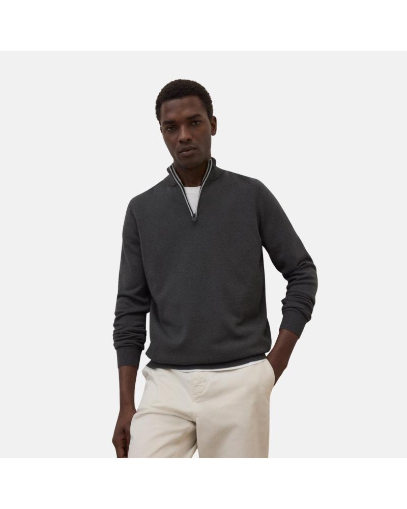 ECOALF JERSEY DE CREMALLERA GRIS OSCURO NAN