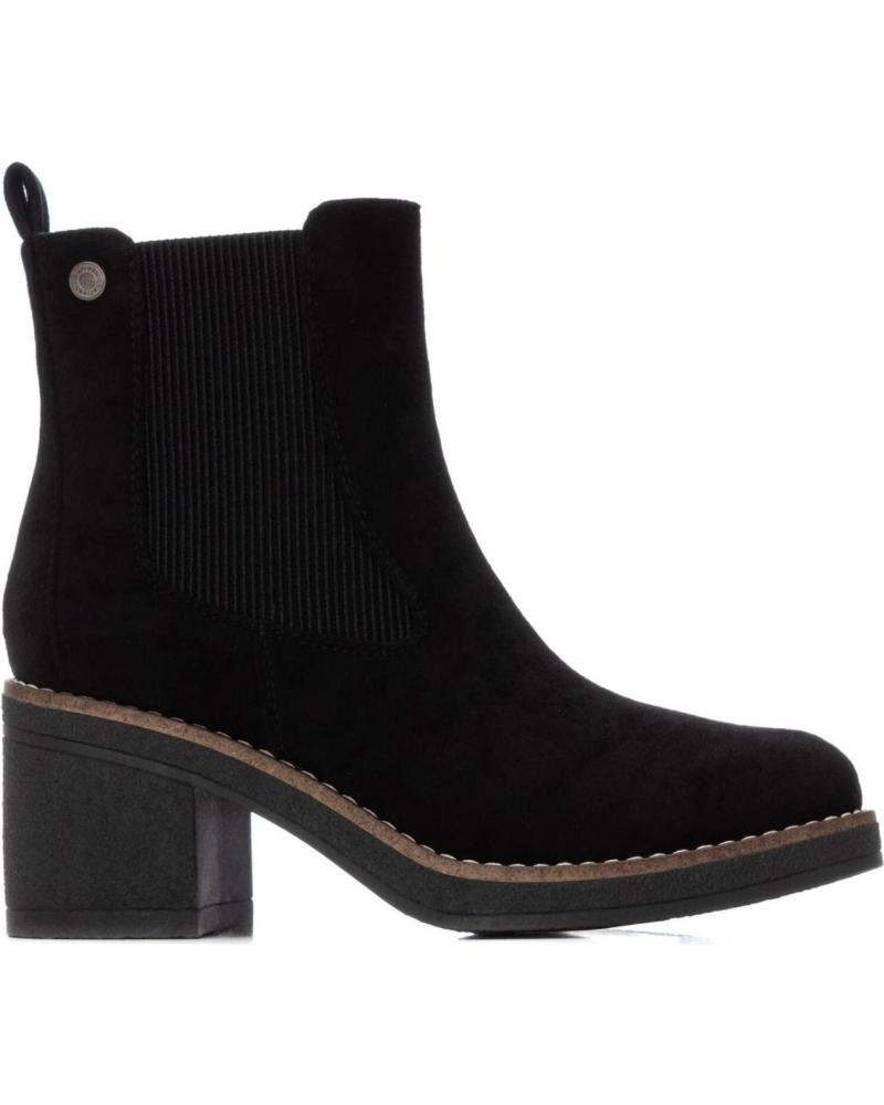 REFRESH 173039 BOTINES CHELSEA ANTELINA NEGRO CON TACÓN BLOQUE NEGRO