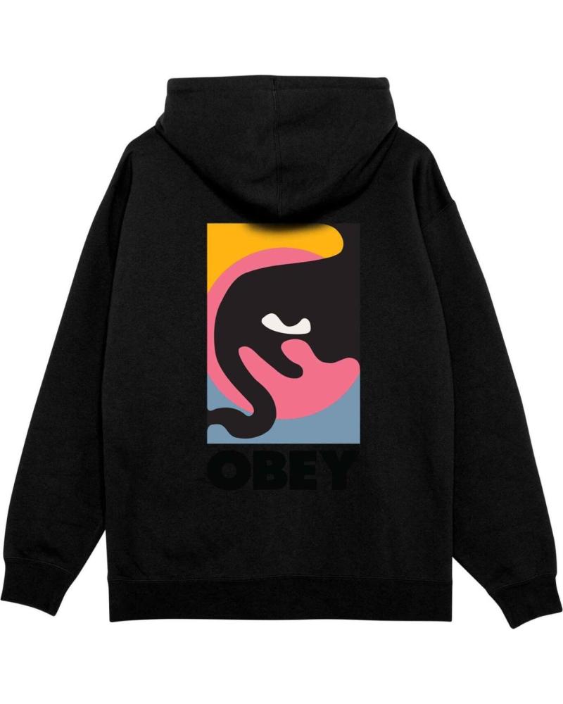 SUDADERA CON CAPUCHA OBEY BOXY FIT QUARTER ICON NEGRA NAN