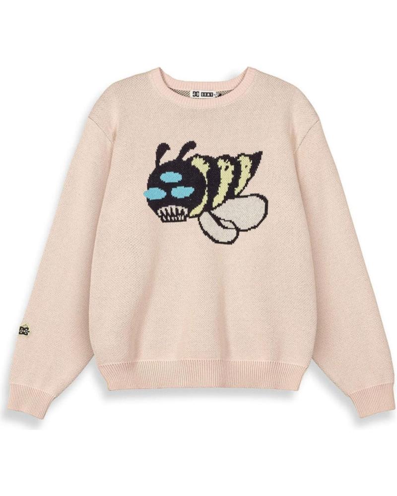 GRIMEY JERSEY DE PUNTO 'THE SWARM DC SHOES X RAW HONEY' ROSA CON ESTAMPADO DE ABEJA ROSA
