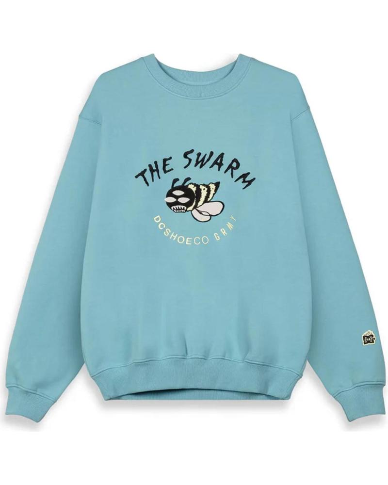 SUDADERA GRIMEY THE SWARM DC SHOES X VINTAGE CUELLO REDONDO AZUL AZUL