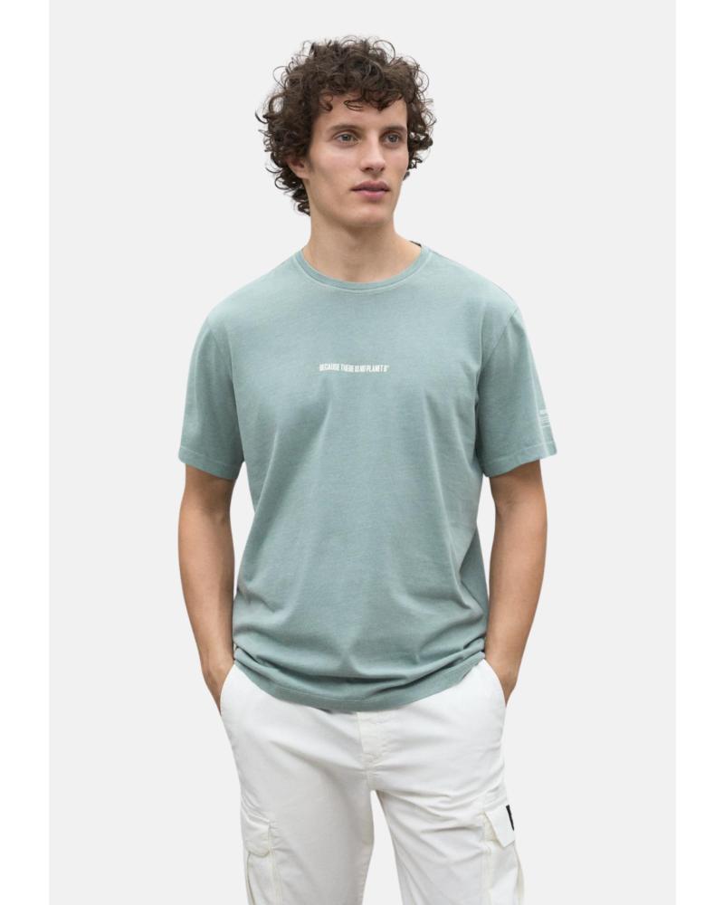 ECOALF CAMISETA MANGA CORTA ALMERA 0803-143 DE ALGODÓN ORGÁNICO VERDE VERDE