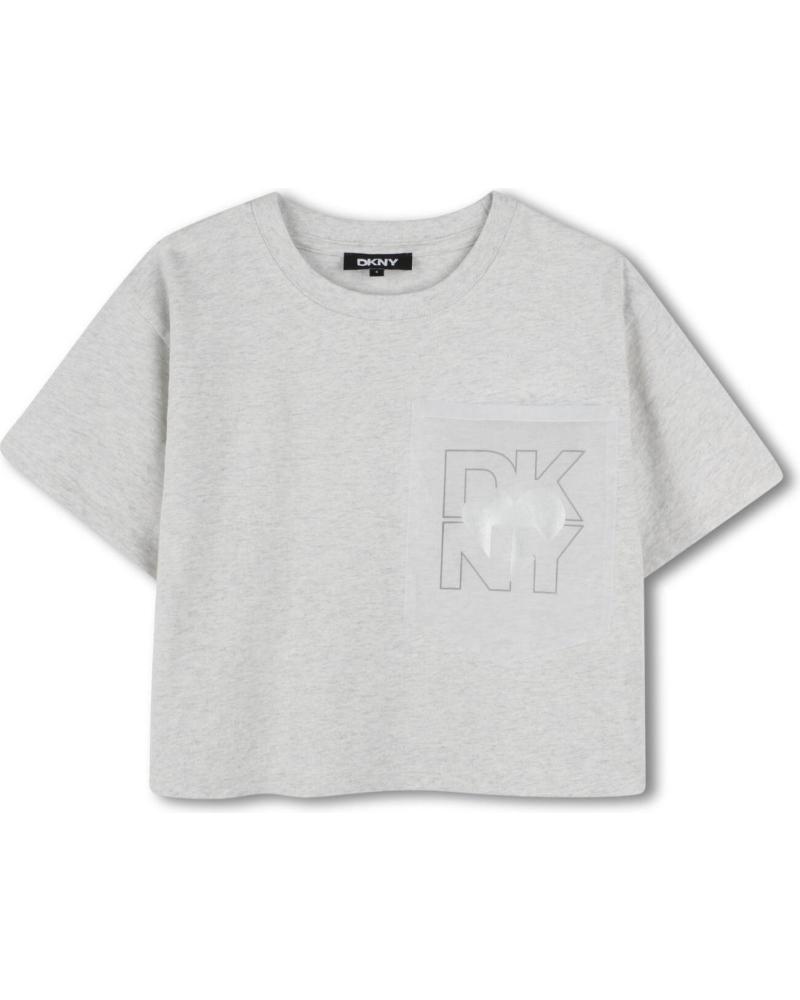 DKNY D62312A10 - CAMISETA ANCHA DE ALGODÓN DE MANGA CORTA GRIS GRIS