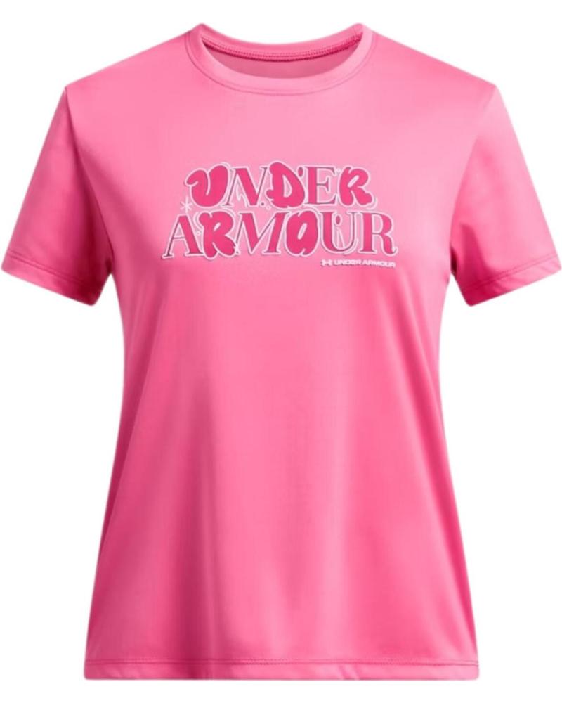 UNDER ARMOUR CAMISETA TECH? WORDMARK 1389759672 ROSA ROSA