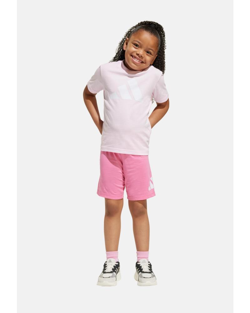 ADIDAS CONJUNTO ESSENTIALS CAMISETA Y PANTALÓN CORTO PARA NIÑA - ROSA (JE1378) ROSA