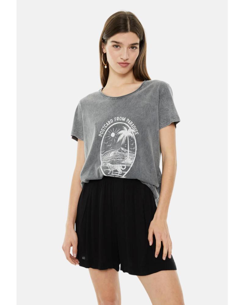 SYSTEM ACTION CAMISETA MANGA CORTA ESTAMPADA GRIS V25CT31611 GRIS